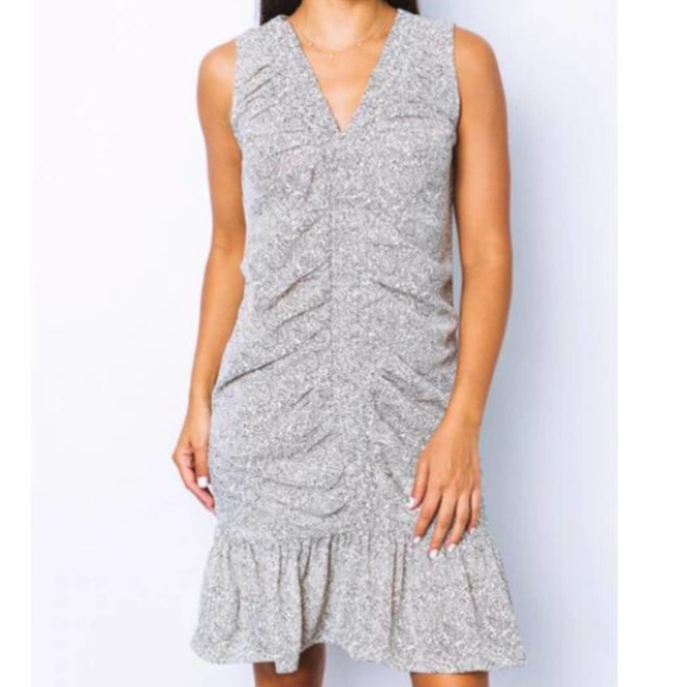 Sleeveless Ruched Mermaid Hem Dress